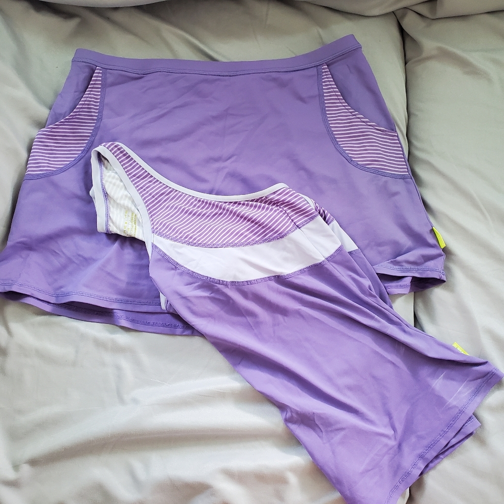 Pure lime tennis outfit